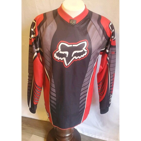 Fox Other - Vintage Fox Racing Shirt Mens Large Red Long Sleeve Motocross Jersey Cotton
